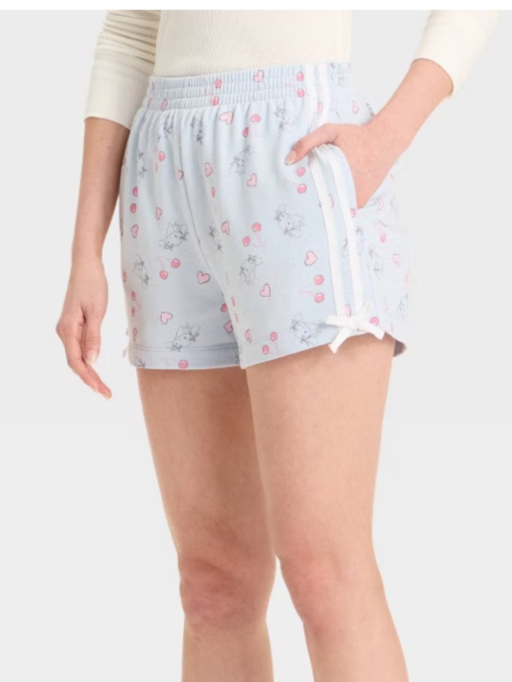 Sanrio Light Blue Heart & Character Athletic Shorts